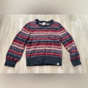 Abercrombie Kids Multi Striped Round Neck Pullover Knit Sweater Girls Sz 7-8